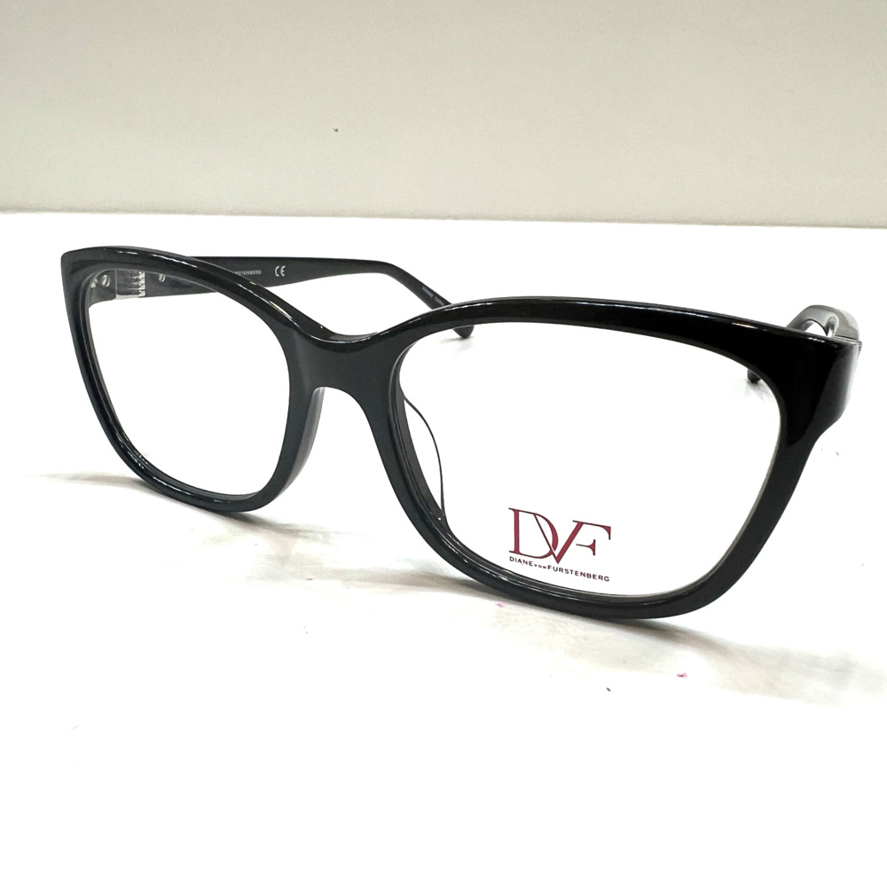 NEW Diane von Furstenberg DVF 5074 001 Glossy Black Eyeglasses Frames 52-17-130